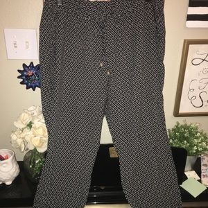 Boho Black and White Print Pants